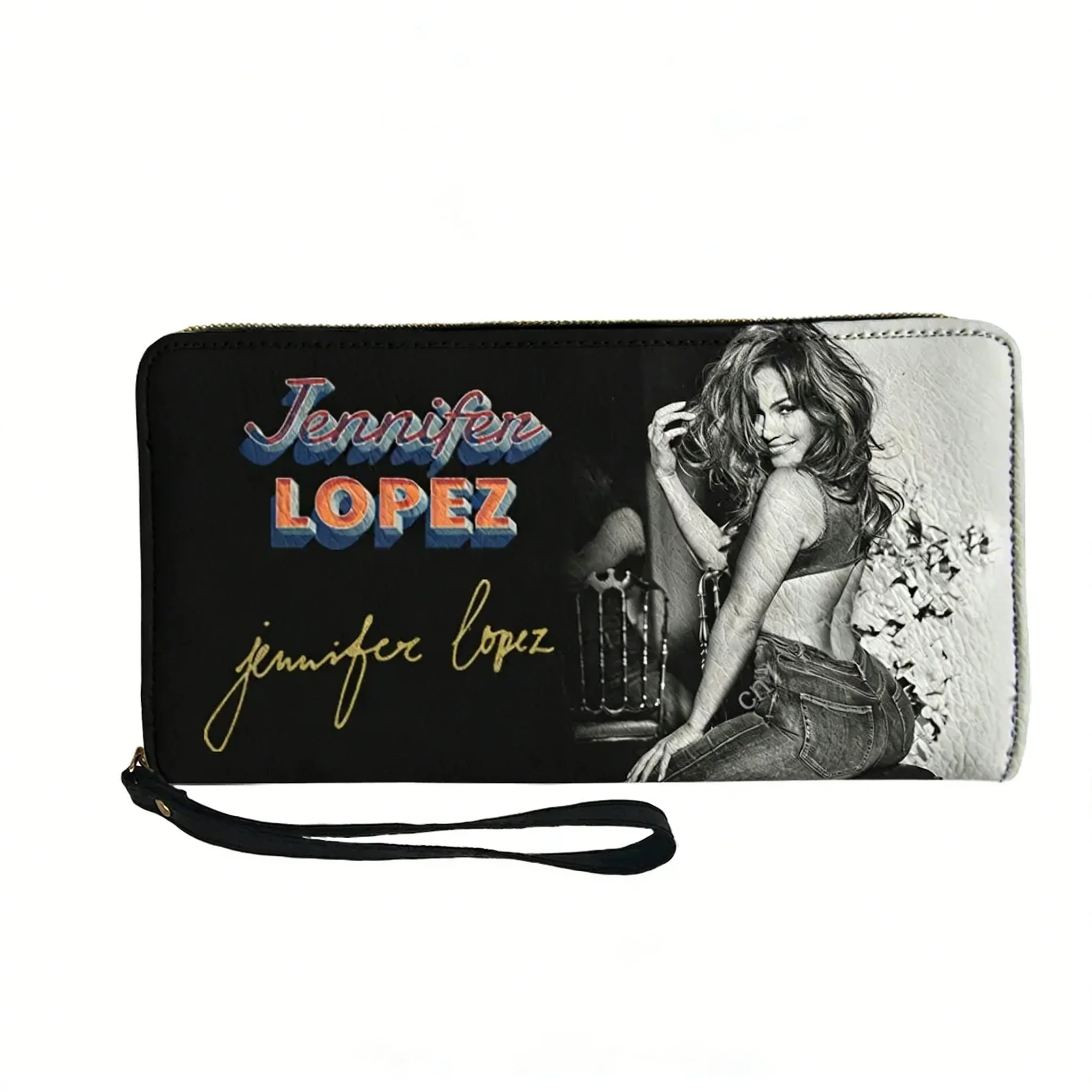 Jennifer Lopez Custom Wallet Purse Dance Singer Mens Womens Teenagers Zipper Long Wallets Double Print  Portable Wallet Gift Bag