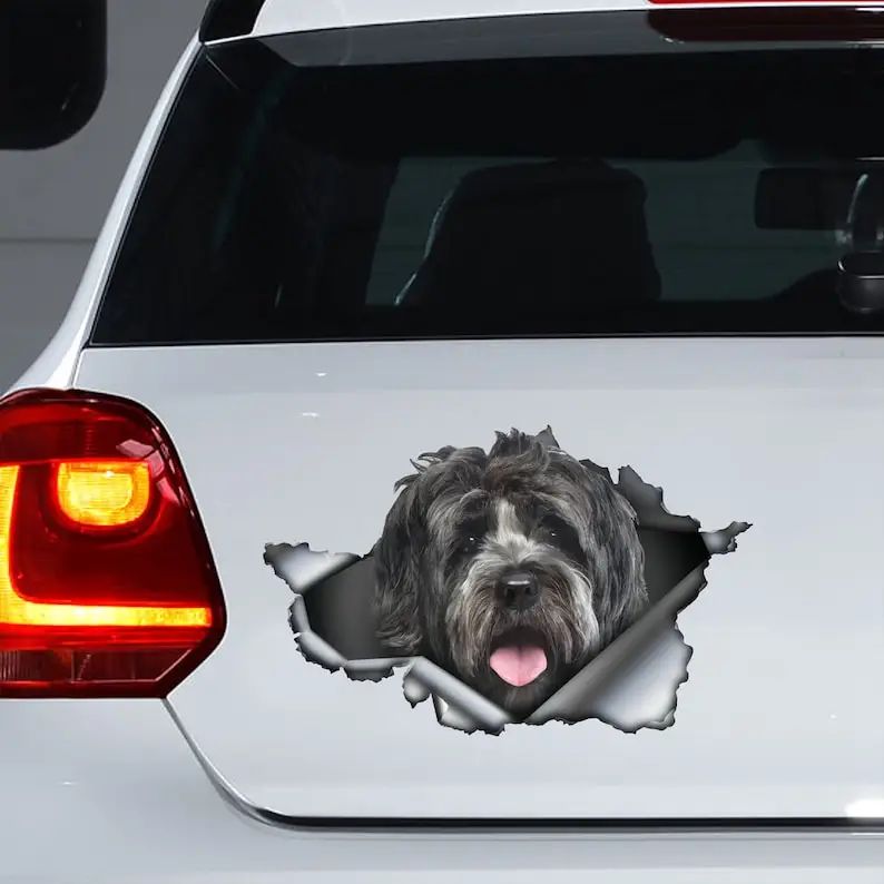 Black Tibetan Terrier decal , Tibetan Terrier car sticker, Tibetan Terrier magnet