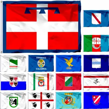 이탈리아 피에몬트 지역 국기, Liguria 및 Abruzzo, 아풀리아 바실리카, 90x150cm, 칼라브리아 배너, 라치오 마르쉐 사르데냐 2x3 피트 