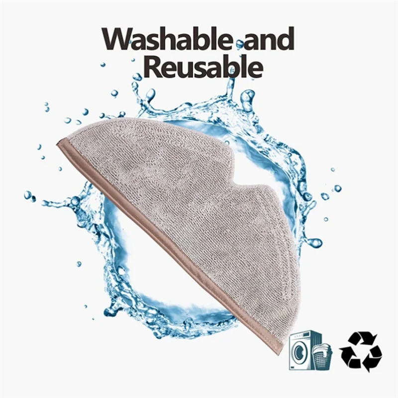 

ABWM-Replacement Spare Microfiber Mop Cloth Pad For E4, E5, S5, S6, S6 Pure Maxv For Q5, Q5 Pro+, Q7 And Q8 Max+ Vacuum Robots