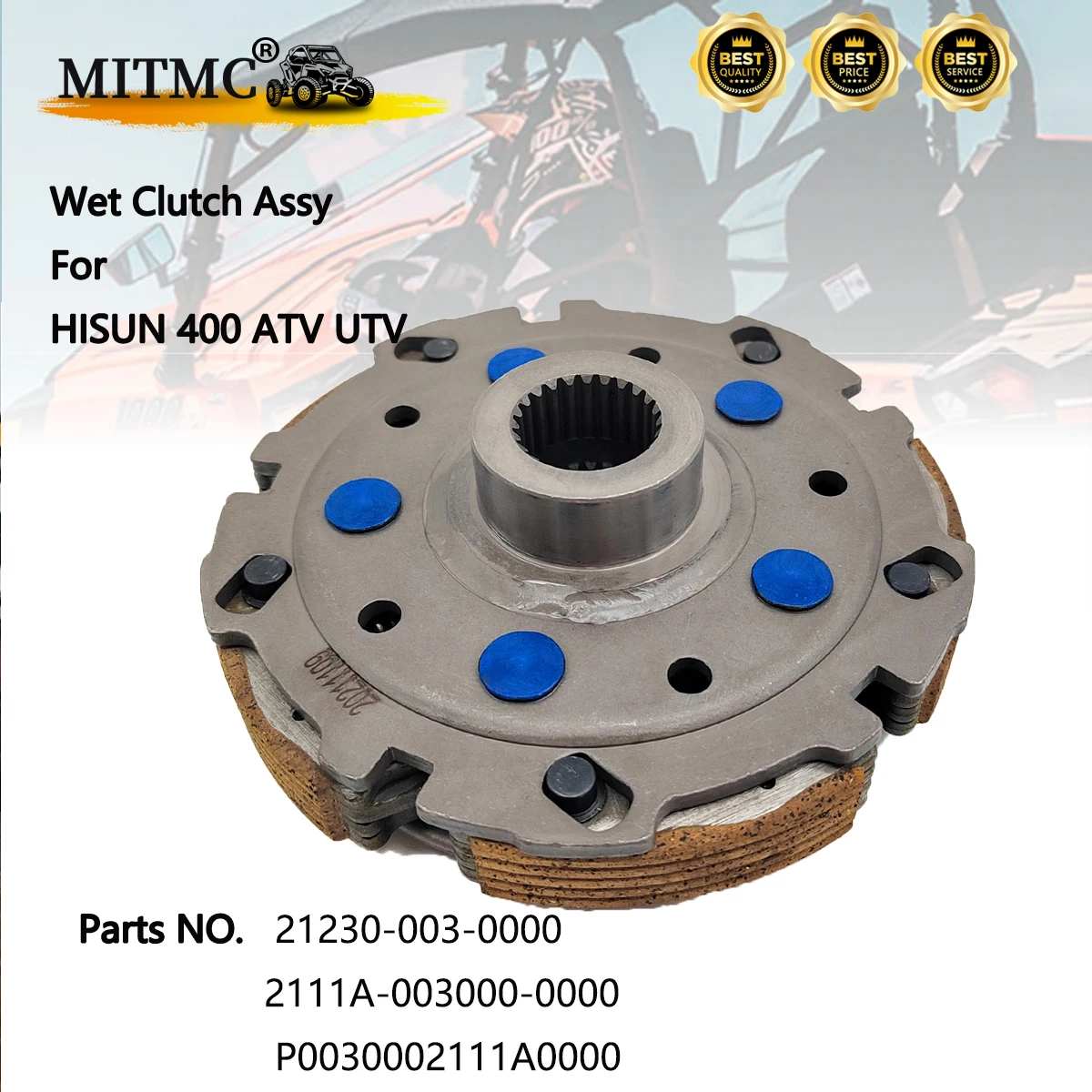 

Wet Clutch Assy FOR HISUN 400 ATV UTV SPARE PAR HS CODE 2111A-003000-0000 ERP CODE P0030002111A0000 21230-003-0000