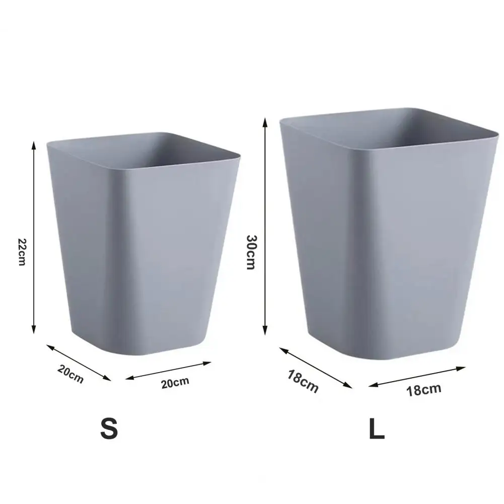 Rubbish Bin No Lid Strong Loading Simple Style Square Kitchen Bathroom Living Room Striped Trash Can For Car Мусорный Контейнер