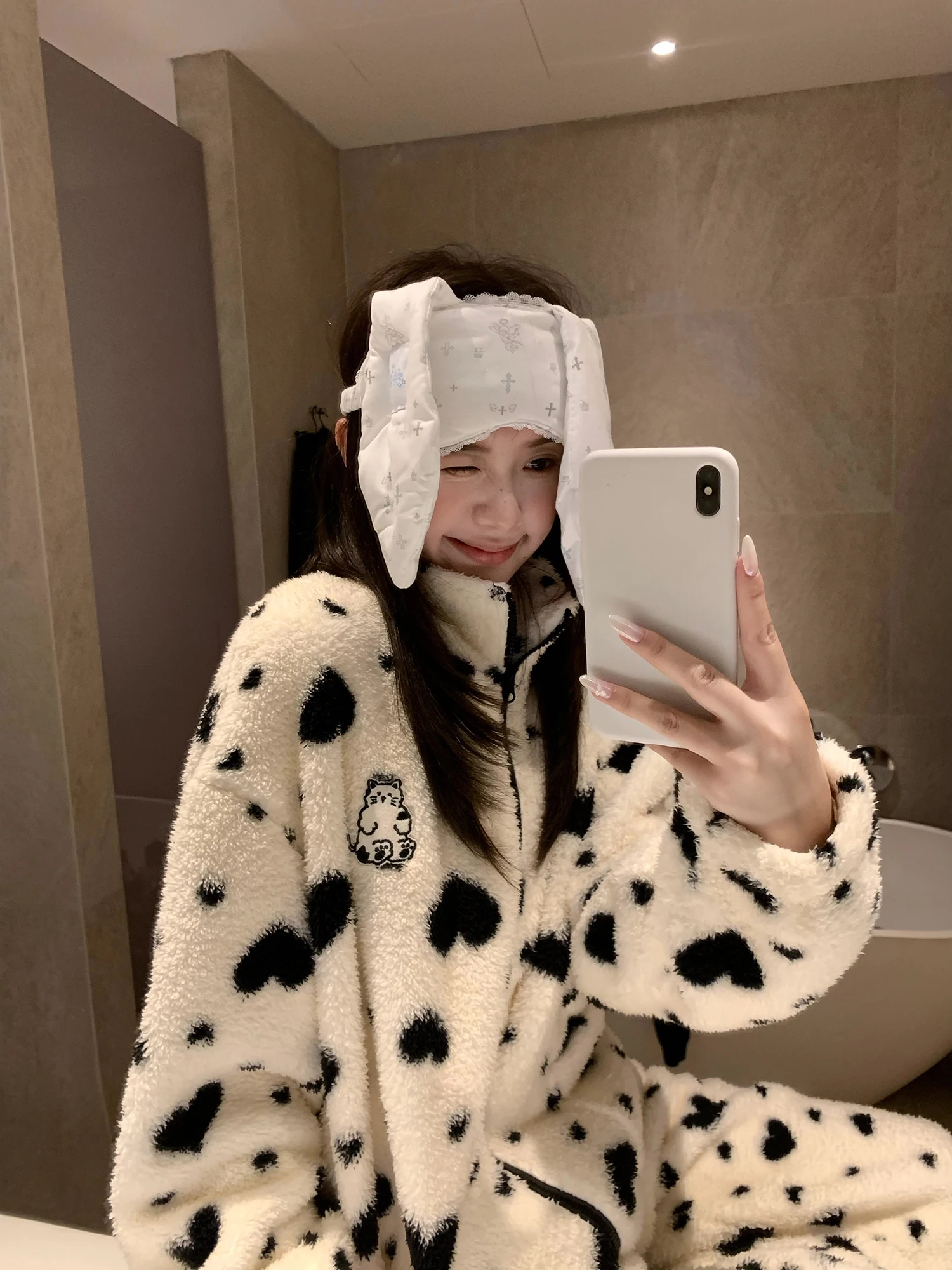 

Комплект спортивной одежды Britney Little King Coral Fce с принтом, свободный крой, длинный рукав, застежка-молния, женский модный весенний наряд