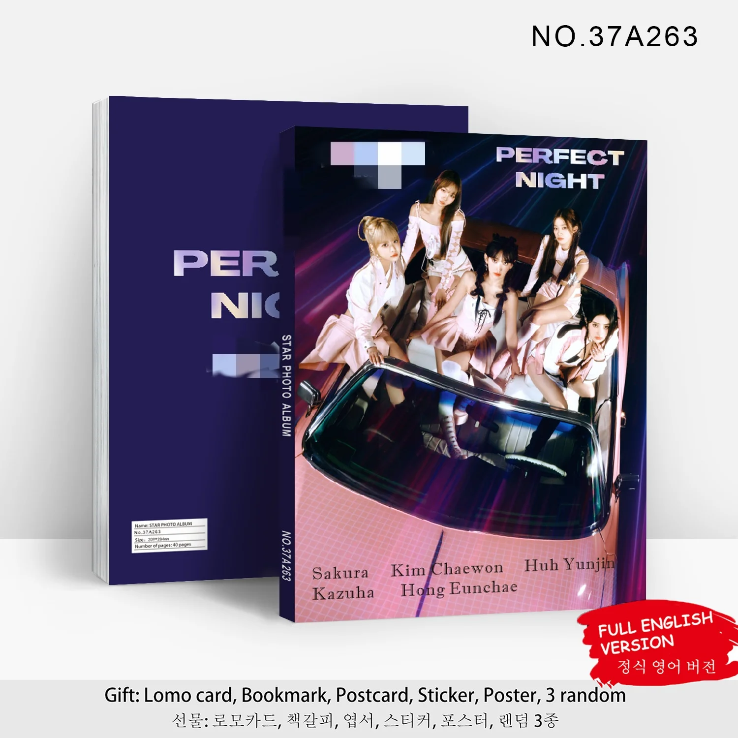 Girl Idol New Album PERFECT NIGHT Series Photo Collection SAKURA CHAEWON YUNJIN KAZUHA EUNCHAE Poster Collection Fans Gifts