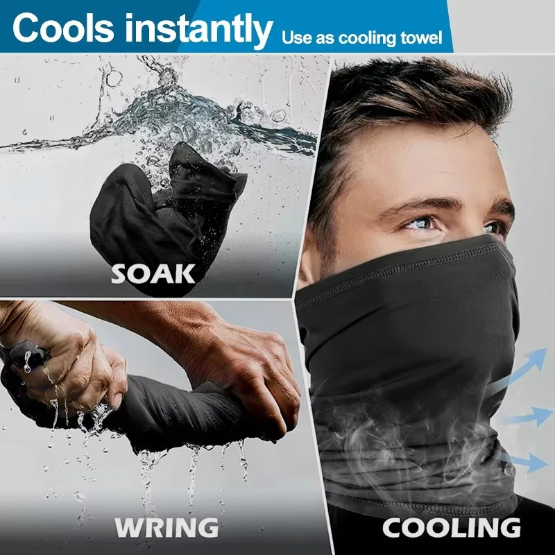 

Cycling Face Mask Absorb Sweat Breathable Fishing Training Sport UV Face Scarf Neck Gaiter Summer Face Bandana