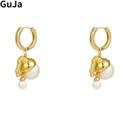 Modern Jewelry Sweet Korean Temperament Simulated Pearl Earring For Women Female Gifts Elegant Design Ear Accessories Hot Sale