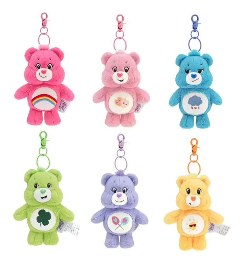 CHAUD!! Porte-clés ours arc-en-ciel en peluche, jouets en peluche, cadeaux d'anniversaire de vacances, pendentif de sac, breloque