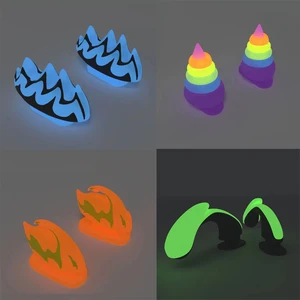 Unisex Aydınlık, Gözyaşı Amaçlı Terlik, Ayakkabı Yaz, dondurma, Aksesuarlar, Mantarlar, Karanlıkta parlayan Köpekbalığı bir Yetişkin olarak, 2 adet Parlayan 6 büyük parmak arası terlik satışı-no. 4