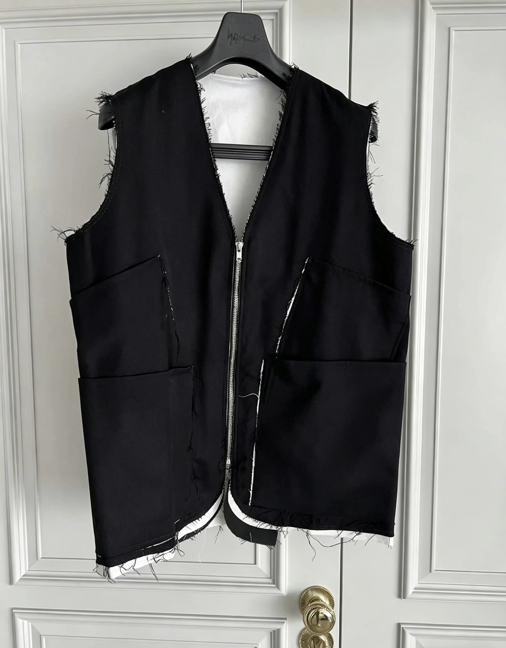 TOP-YAMAMOTO original design Harris French large pocket aged PH vest and waistcoat