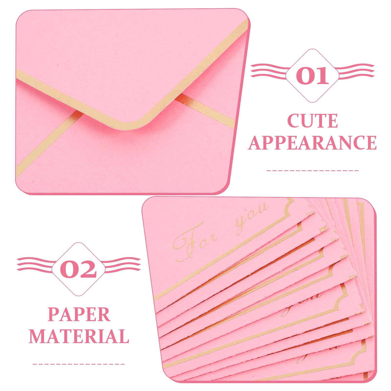 

50 Pcs Invitation Envelopes Elegant Blank Paper Cards Small Size Simple Design Wedding Party EventsGreetings