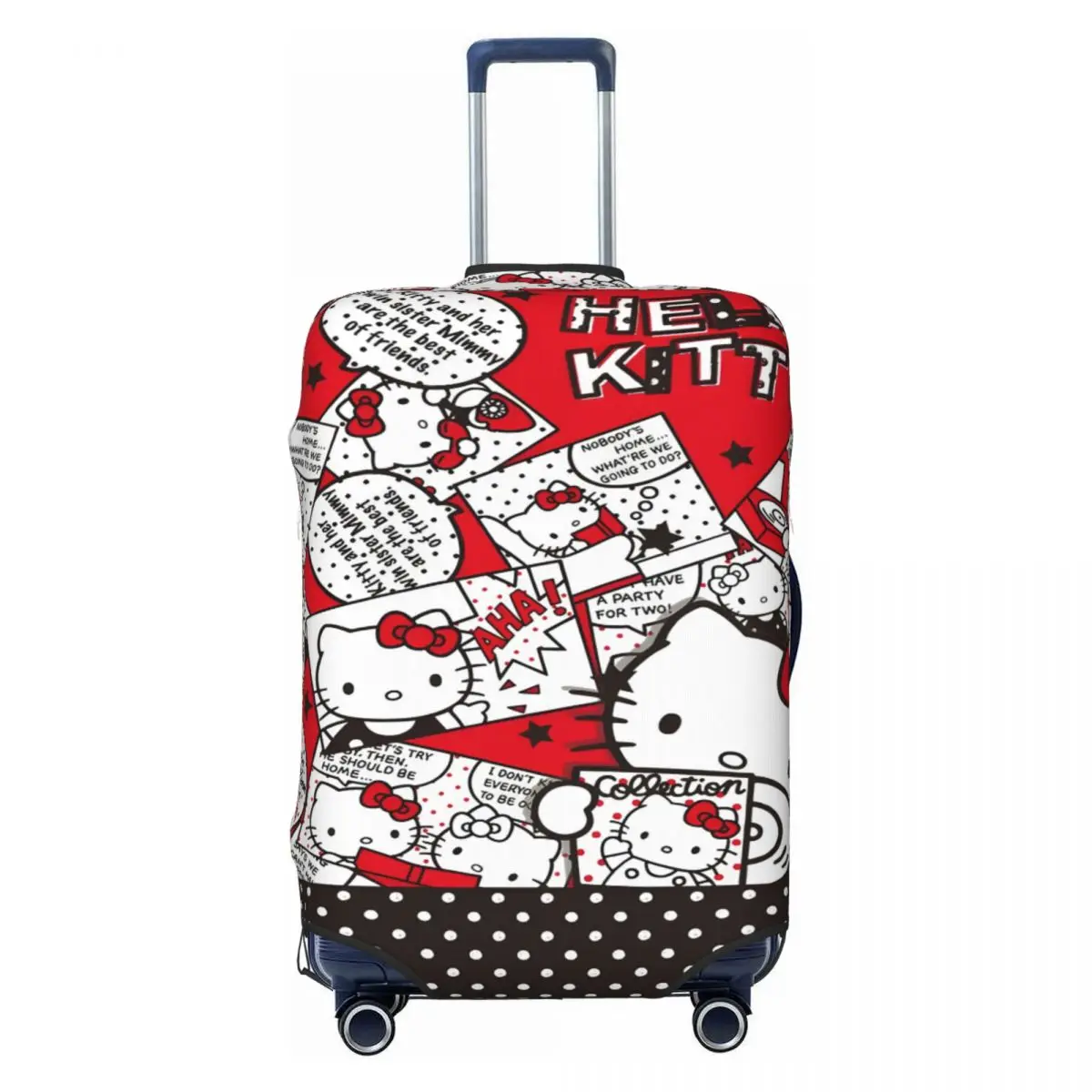 

Custom Hello Kitty Collage Luggage Cover Cute Cartoon Cat Suitcase Protector Covers Suit For 18-32 inch