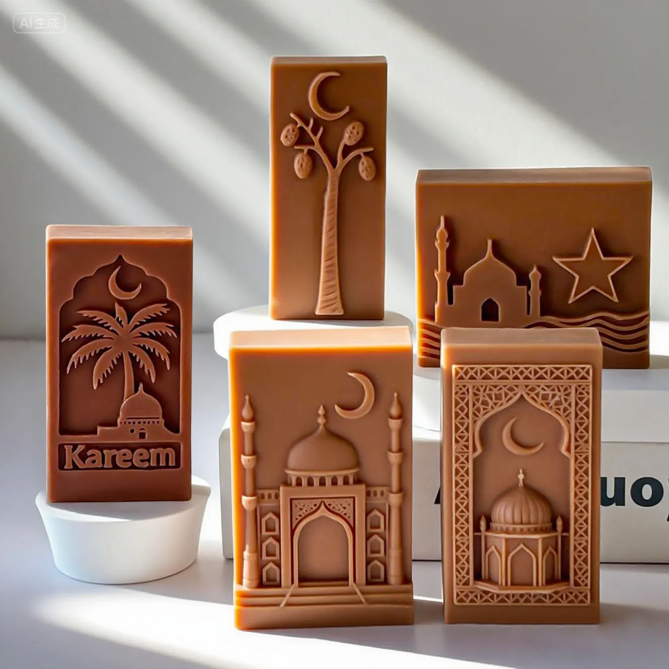DIY Star Moon Series Eid Mubarak Ramadan Silicone Mold Handmade Aroma Candle Epoxy Resin Molds Islam Muslim Ramadan Decor Mould