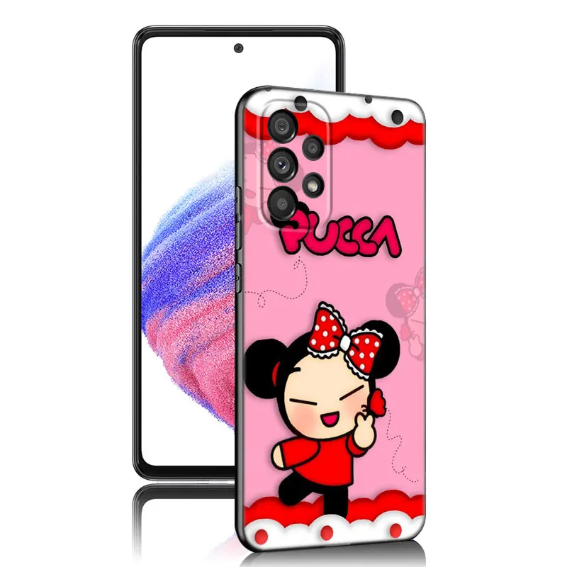 Pucca And Garu Phone Case For Samsung A13 A22 A24 A32 4G A23 A25 A34 A35 A52S A53 A54 A55 A73 5G A12 A14 A15 A31 A33 A50 A51 A72