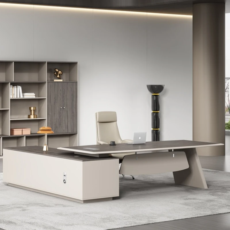 

Boss desk simple modern desk chair file cabinet combination