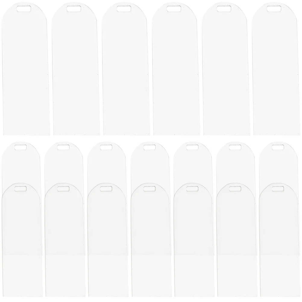 

20pcs Transparent Acrylic Bookmarks Blank Lightweight Page Markers Creative Gifts Bookmark Ribbon Free Student Supplies
