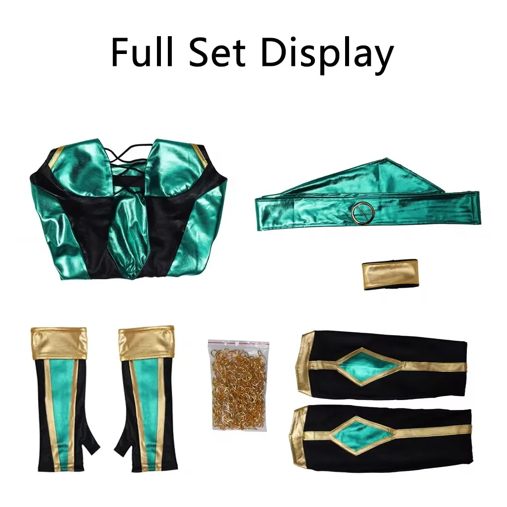 Jade Cosplay Kostüme Ninja Uniform Spiel sterblich Kombat Rollenspiel Uniform Outfits Halloween Karneval Anzug für Frauen