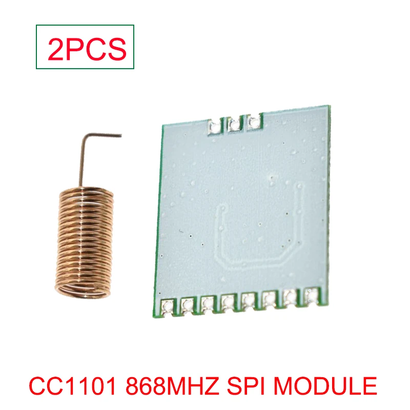 Receptor y transmisor de comunicación RF de baja potencia, modulador inalámbrico GWS 2 piezas 868MHz CC1101, SPI IOT con antena de 2 piezas