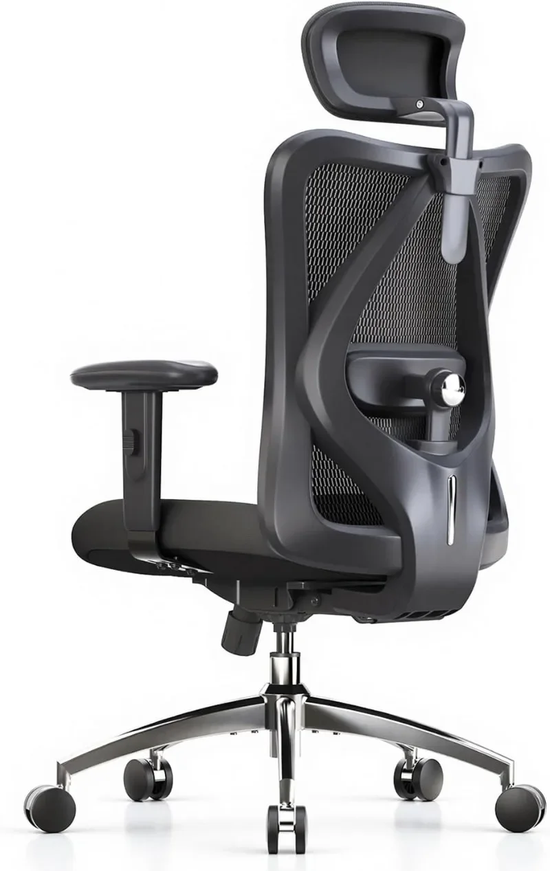 SIHOO M18 Ergonomic Office Chair, High Back Mesh Desk Chair with Adjustable Headrest & Lumbar Support, 330lbs Capacity Computer
