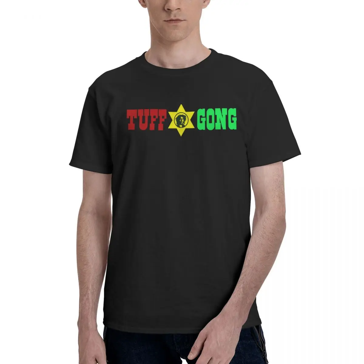 

Tuff 100% хлопок, повседневная дышащая удобная футболка с короткими рукавами Тоторо, мужская одежда