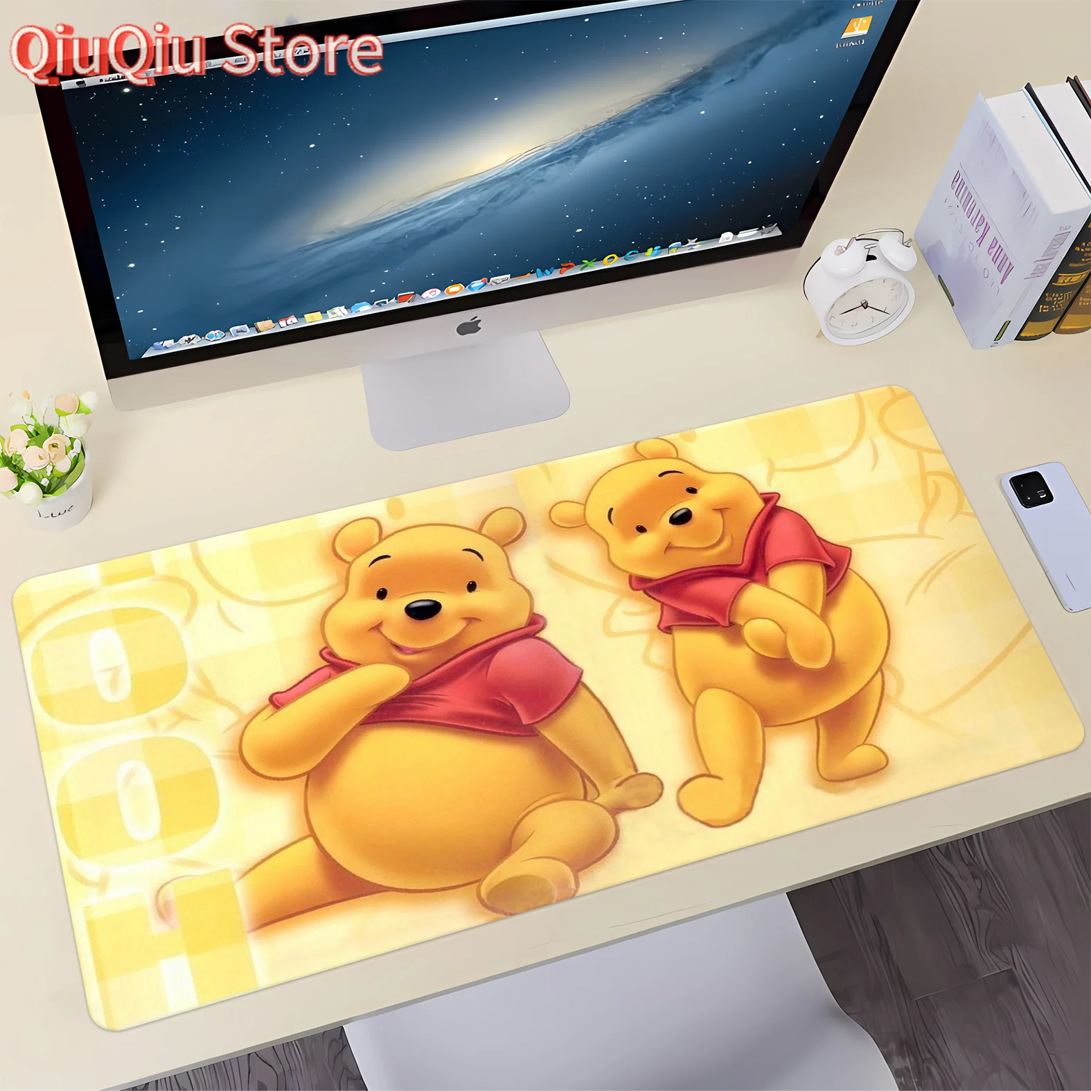 

Winnie the Pooh Themed Mouse Pad - Fun Disney Design with Pooh, Tigger, Piglet & Friends, Non-Slip Office Desk Mat for Work & St