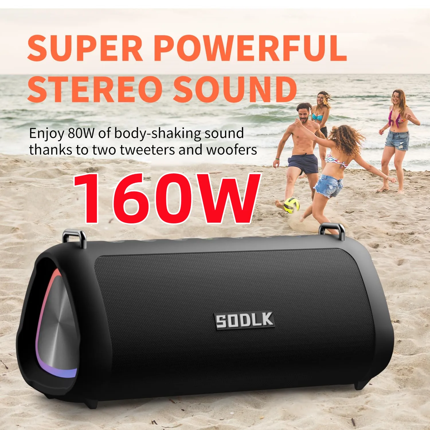 

SODLK T18 80W High-Power Caixa De Som Bluetooth Speaker Outdoor Wireless Subwoofer Soundbar TES Party Karaoke Mega Bass With Mic