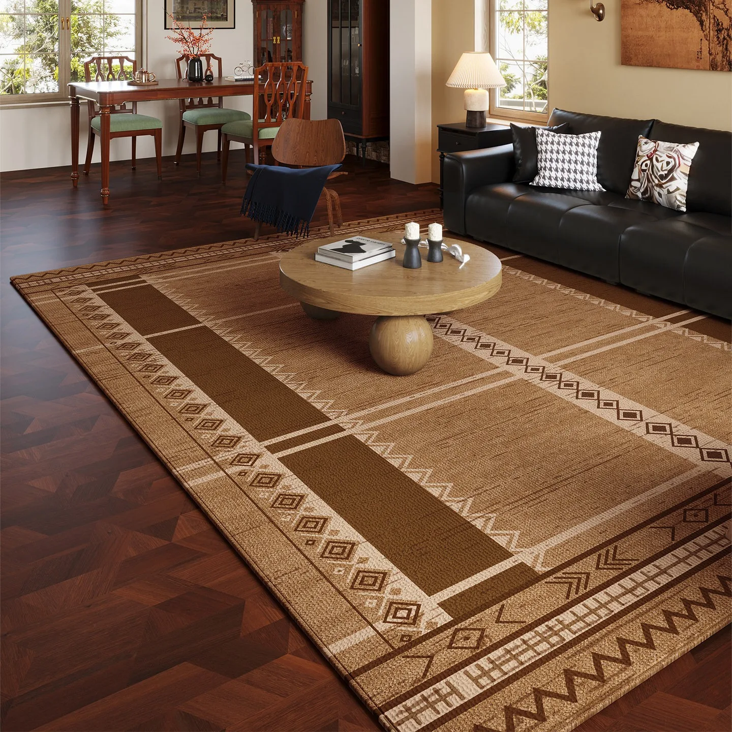 Large Area Rugs Living Room Vintage Tribal Home Decoration Waterproof Coffee Tables Floor Mat Soft Bedroom Carpet Tapete Sala 러그