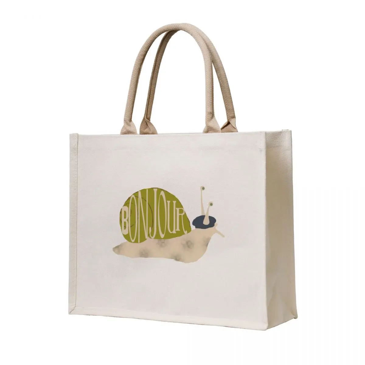 

French Snail in a Beret Tote Bag Gift bags shopping cart bags custom canvas bag