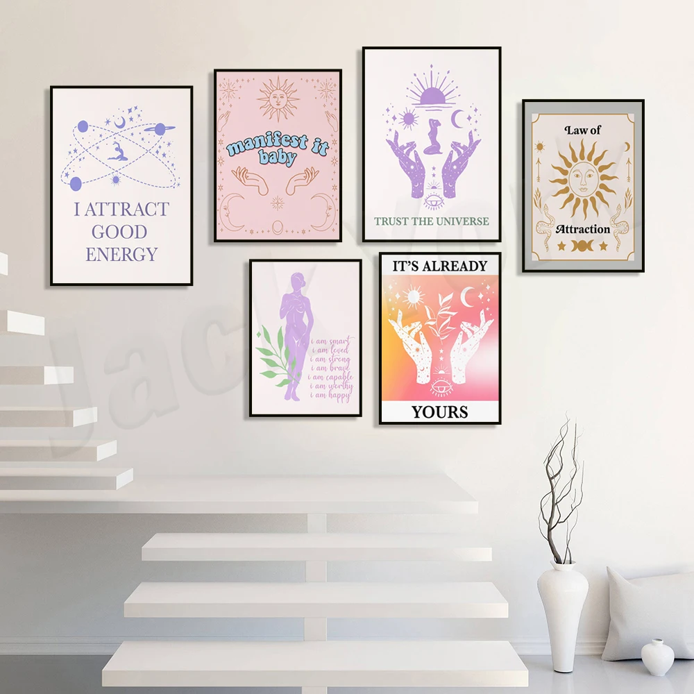 

Law of Attraction, Daily Affirmations, Mindfulness Printable, Self-Love, Self-Care Therapy, Positivity Printable Self-Care Poste