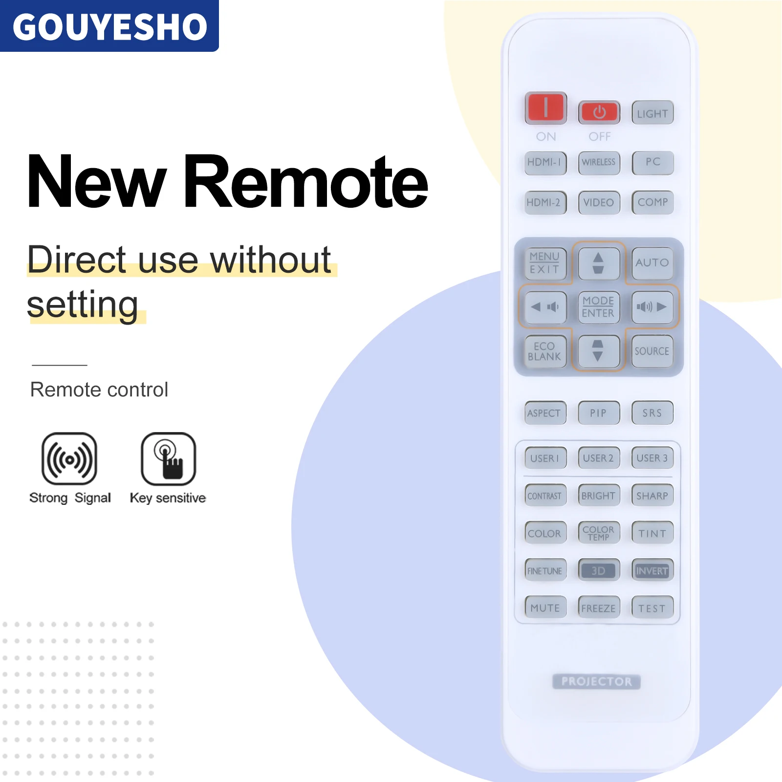 New For BenQ 5J.J7N06.001 Remote Control W1500, W1070, W1080ST Projector