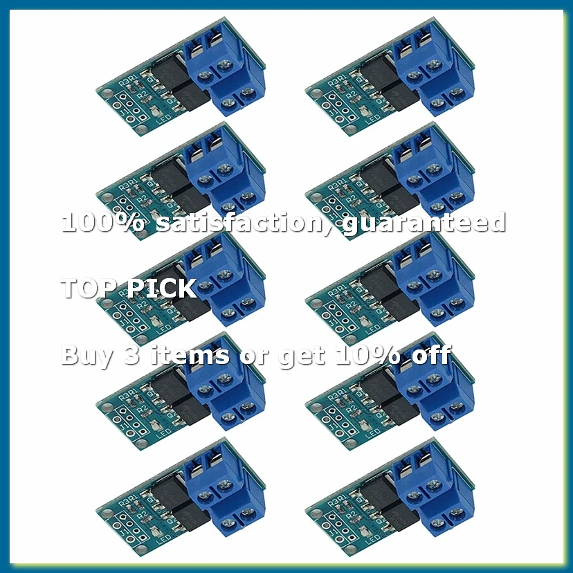 10 PCS DC 5V-36V 15A Max 30A 400W Dual High-Power MOSFET Trigger Switch Drive Module 0-20KHz PWM Adjustment Electronic