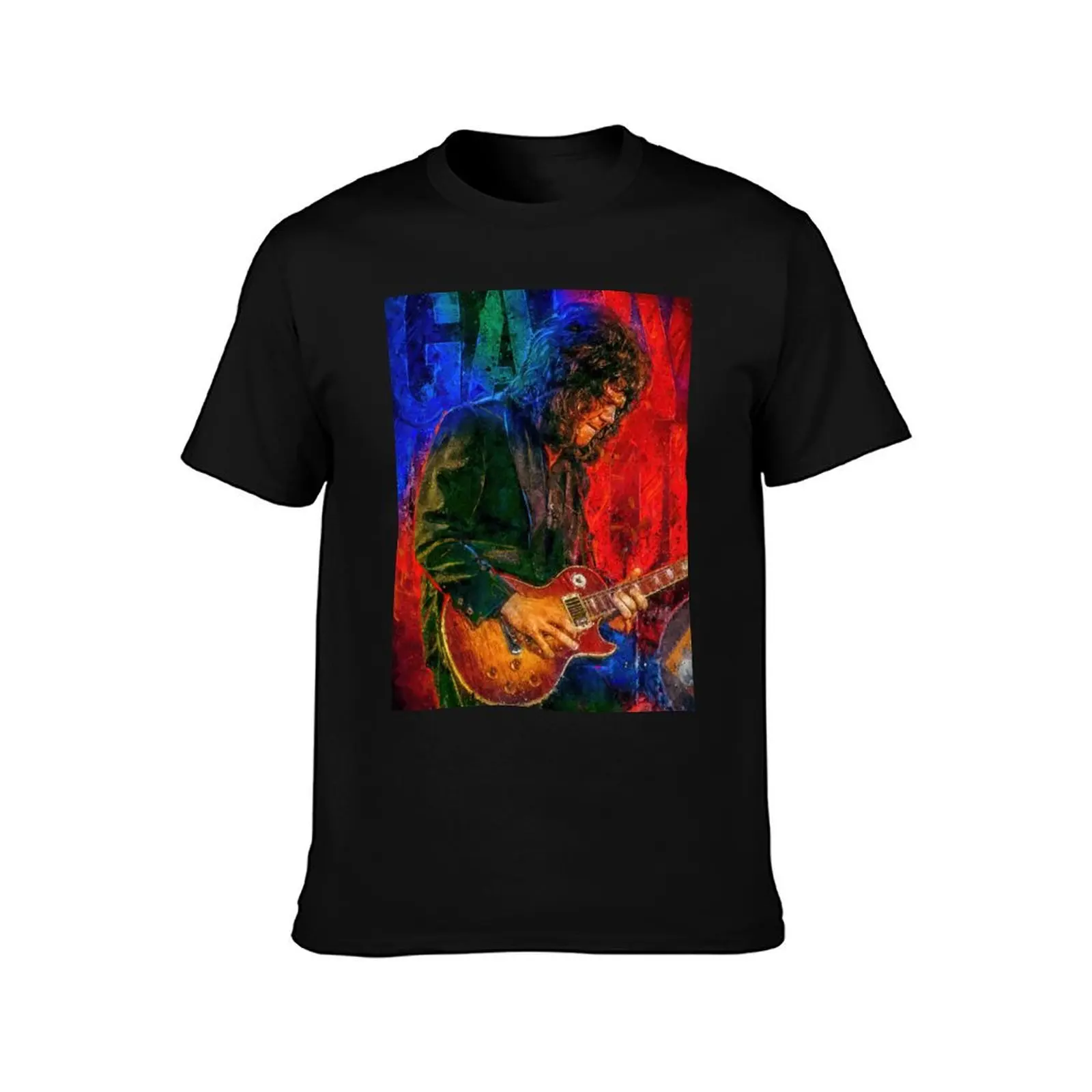 Gary Moore Tribute portrait art T-Shirt Comfortable Workout Short Sleeve Shirt T-Shirt