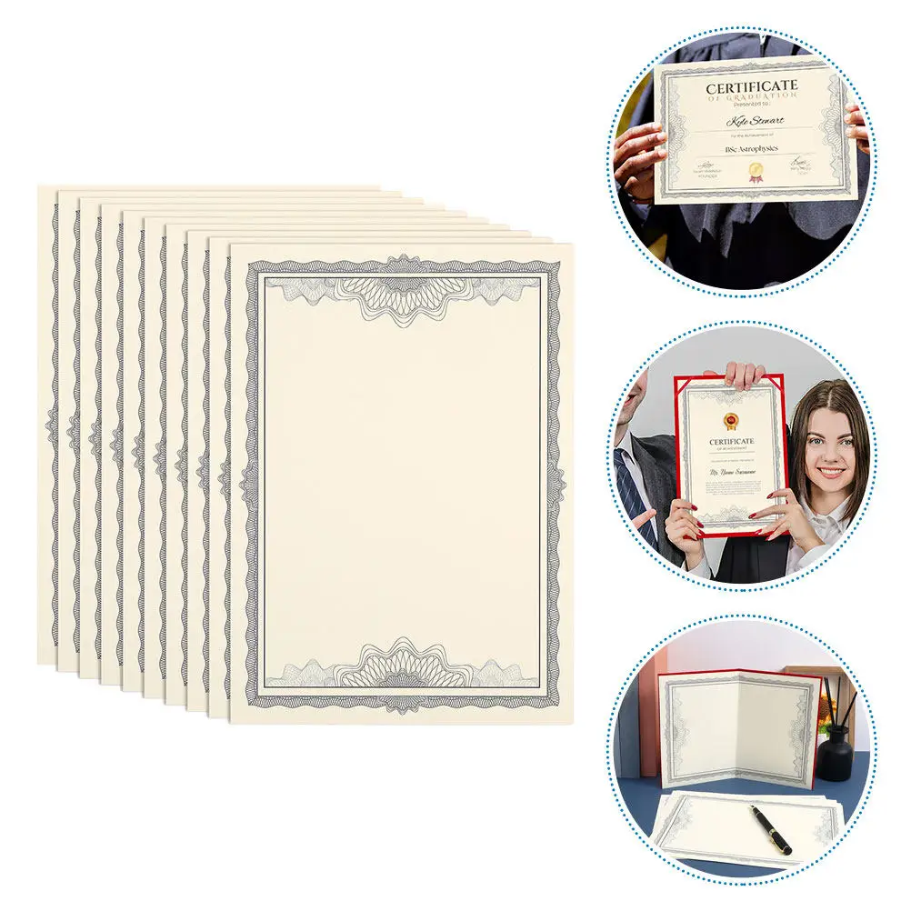 

15 Sheets Award Certificate Paper Printable Blank Cardstock A4 for Students Diplomas Recognition Documents Academic Certificates