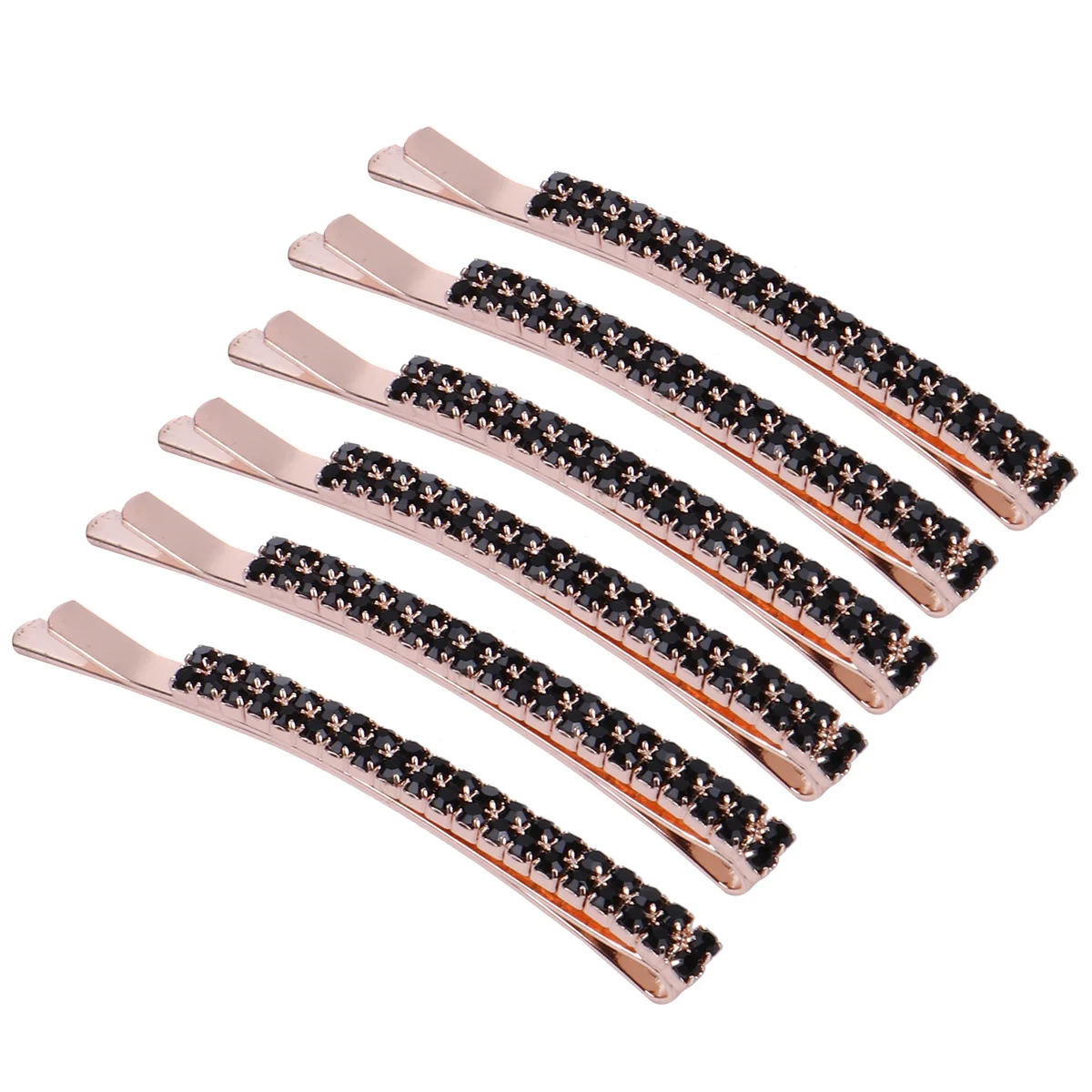 

6Pcs Hair Clip for Women Crystal Rhinestone Barrettes Elegant Simple Design Hair Styling Accessories Sparkling Daily Wear Party