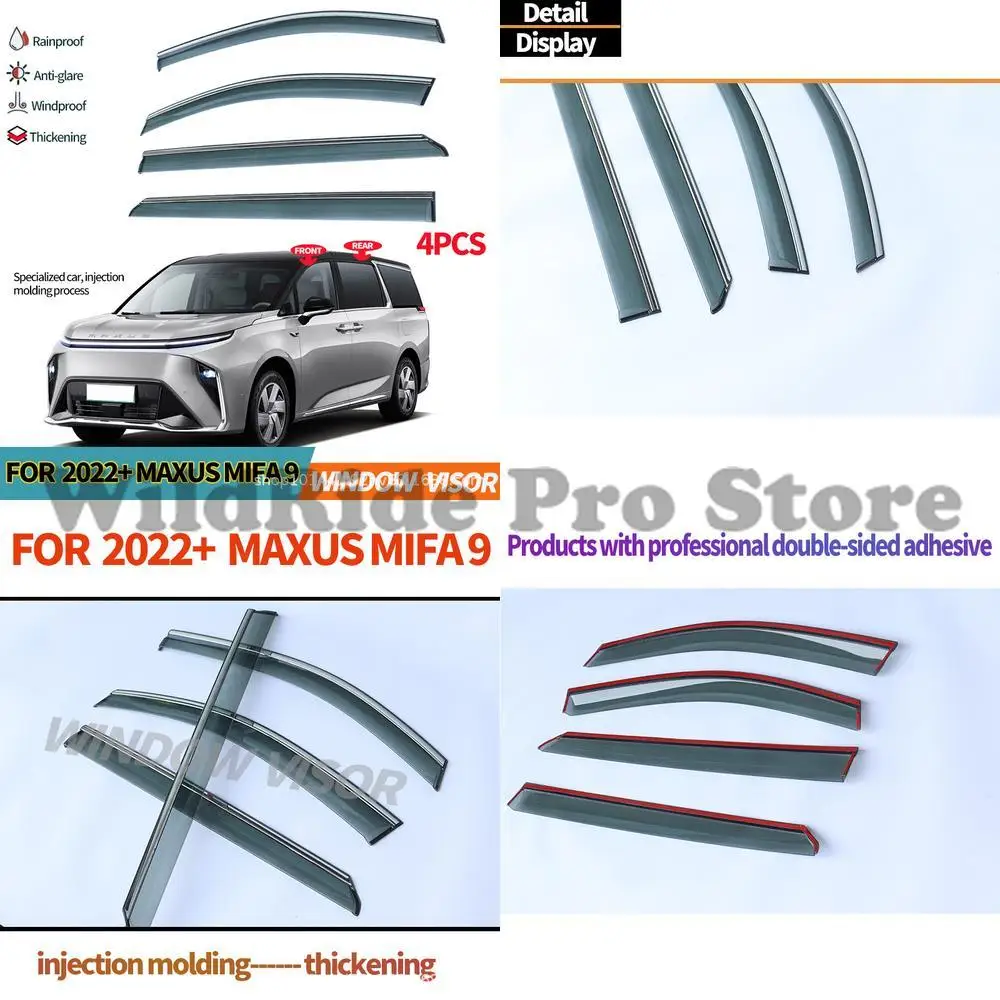 مجموعة واحدة لـ MAXUS MIFA 9 حاجب المطر لنافذة السيارة منحرف النافذة الجانبية #1