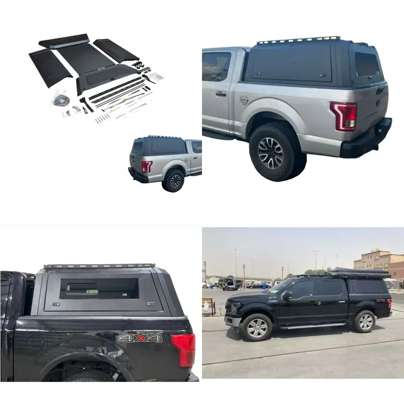 Ford F150 5.5-Foot Steel Manual Tailbox Waterproof Locking Truck Canopy Camper Shell with Sliding Window