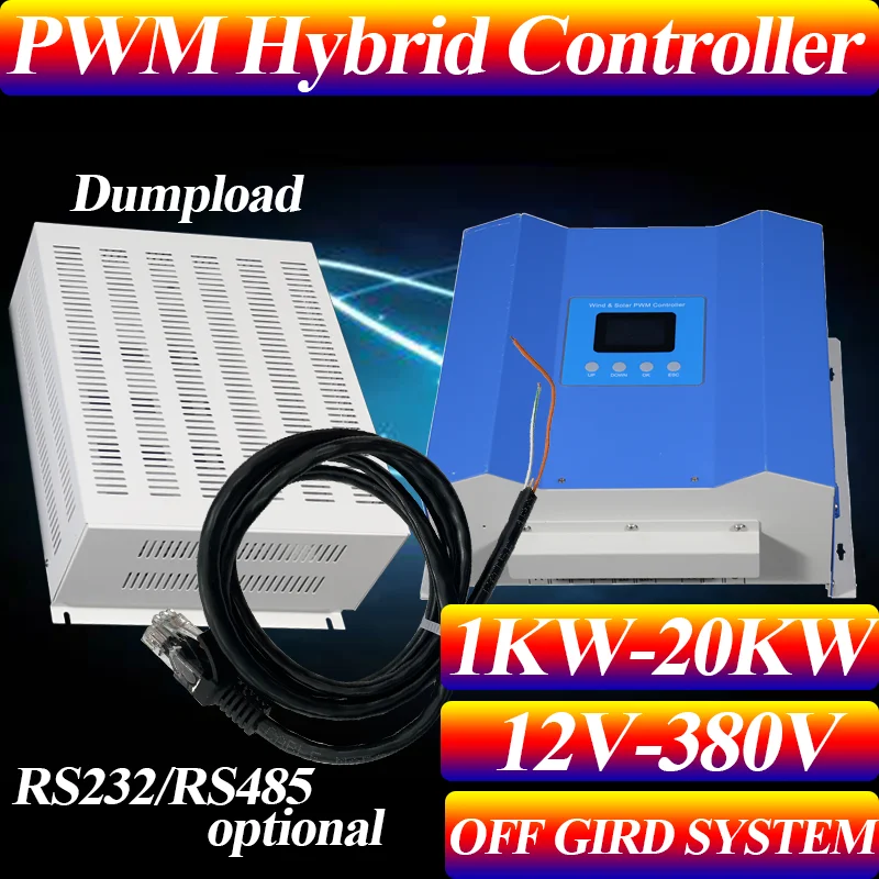 

220V 380V1KW-20KW LCD Display Regulator For Home Wind Solar Hybrid Controller Digital Intelligent PWM Control System