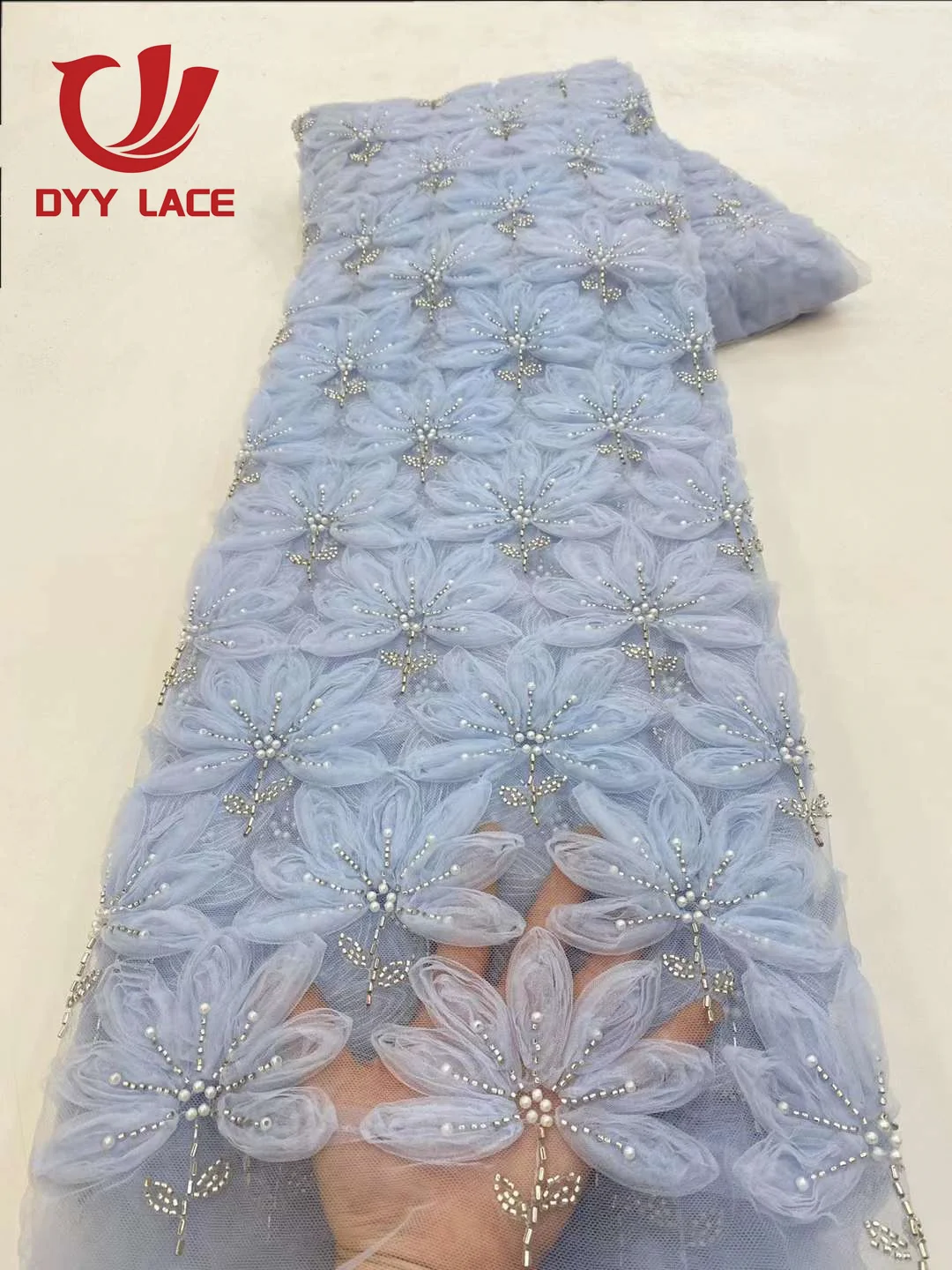 

Luxury 2023 African Embroidery Beaded Groom Tube French Lace Nigerian Beads Sequins Lace Fabric For Wedding Party Dress Sew