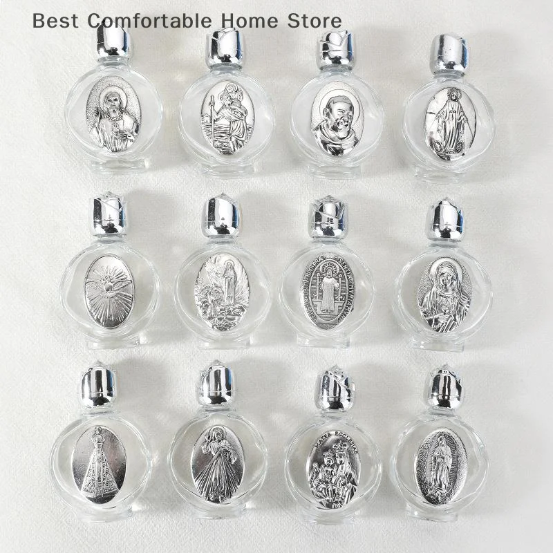Empty Holy Water Jesus Bottle Religious Bottle Christian Baptism Supplies Refillable Portable Cosmetic Packaging Empty Bottle