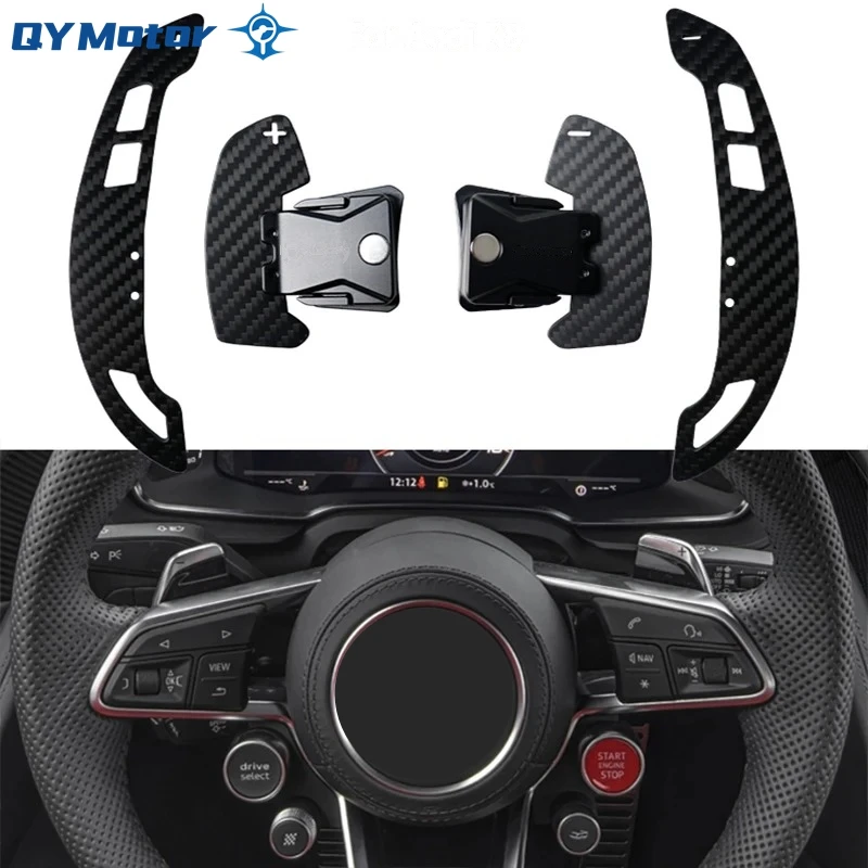 

Steering Wheel Magnetic Shift Paddle Carbon Fiber Paddle Shifter For Audi R8 TTS TT 2016-2021 A3 A4 A5 A7 RS3 S4 B9 C8 RS6 RS7