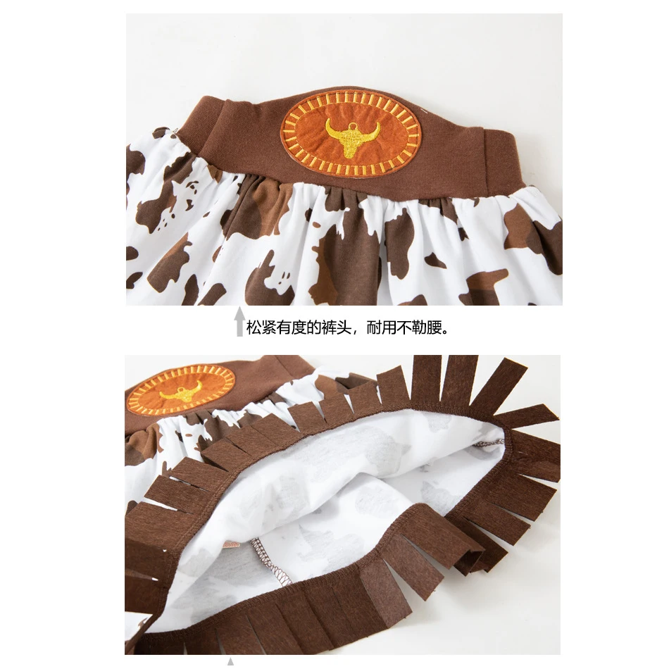 ديزني توي ستوري جيسي راعية البقر زي للفتيات 4 قطع مجموعة ملابس حفلات الهالوين الغربية التنكرية سترة فستان قبعة هدية عيد ميلاد #5