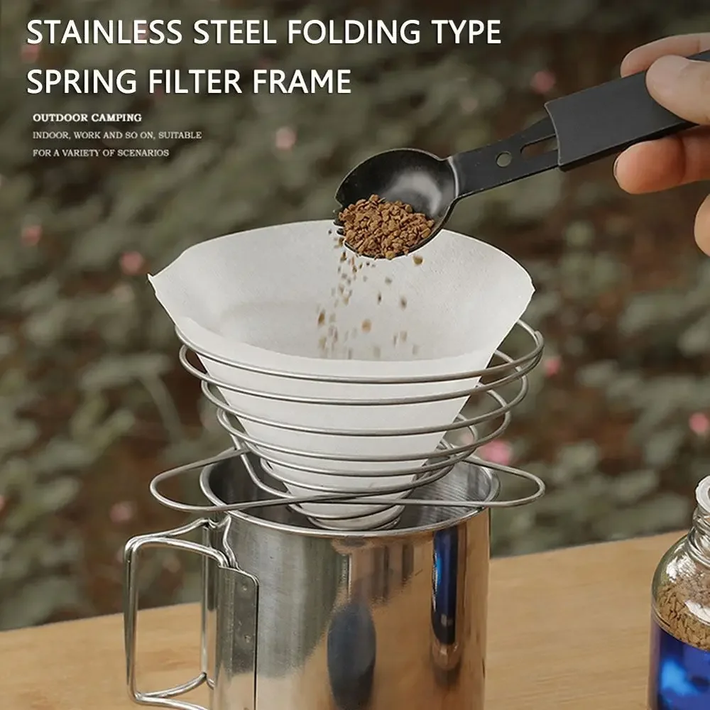 

Outdoor Tools Coffee Ground Reusable Dripper Camping Coffee Drip Rack Coffee Filter Cup Funnel Filter Cup Coffee Filter Holder