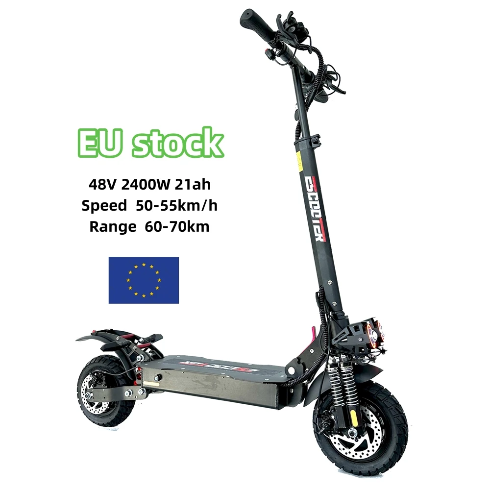 EU UK warehouse stock X6 48V 2400W dual motor 21ah battery 70km long range electric scooter for adults