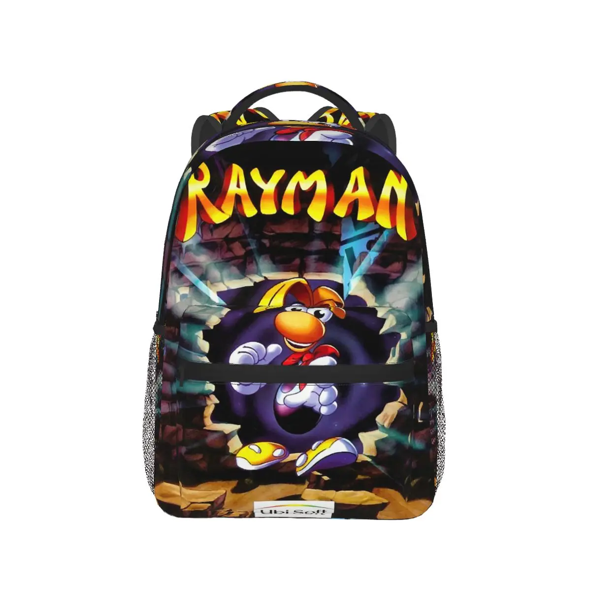 

Black Vintage Retro Rayman Legends Graphic Backpack Hot Sale Daypack Children BookBag School Bag Shoulder Bags for Men Women