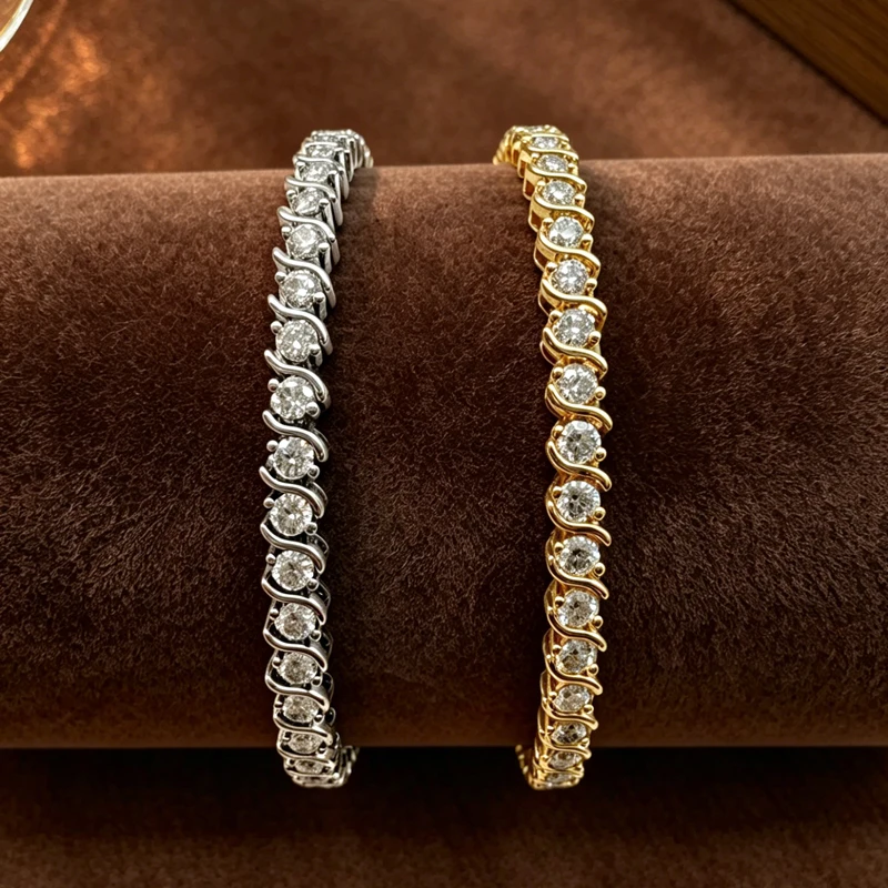 Thumbnail 2 - #44 Top Moissanite Tennis Bracelets Picks for Every Budget