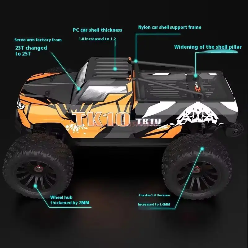 PD RACING TK10 V2 4S Brushless 4X4 RTR 1/10 RC Electric Remote Control Model Car Monster Truck Adult Children's Toys