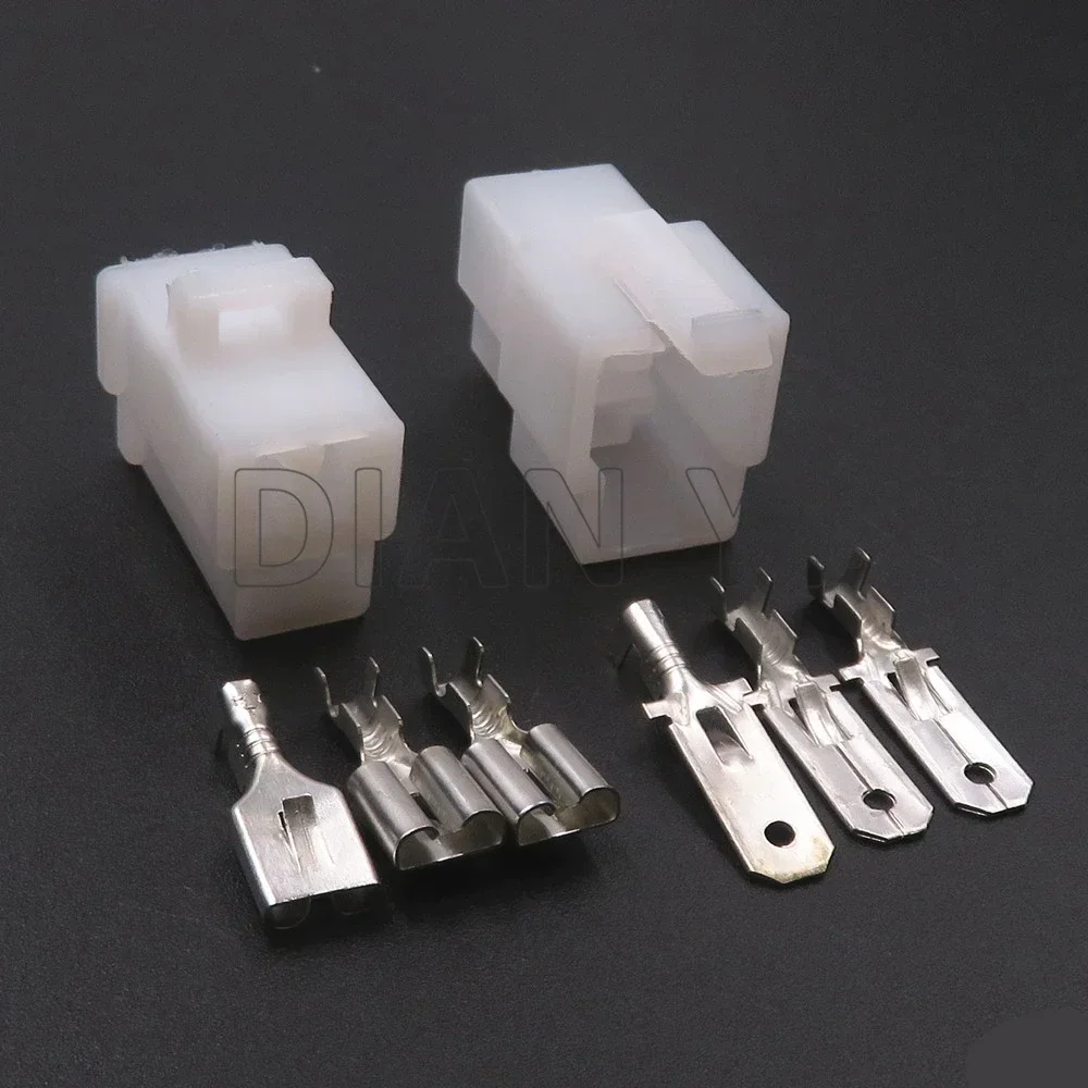 1 Set 3 Way 6120-2033 6110-4533 AC Assembly Automobile Modification Socket Accessories Car Electric Plug Auto Unsealed Adaptor - Detail 1