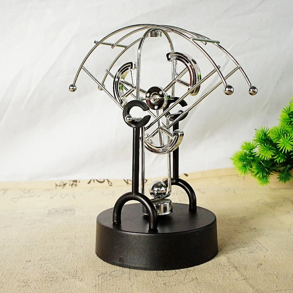 Desktop decorative ornaments, Fan shaped perpetual motion device, Newtonian mechanics pendulum ball, Home table decorations