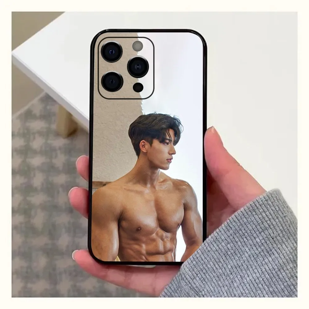 Sexy muscular man Phone Case For Apple iPhone 15,14,13,12,11,Pro,X,XS,Max,XR,Plus,Mini Soft Black Cover