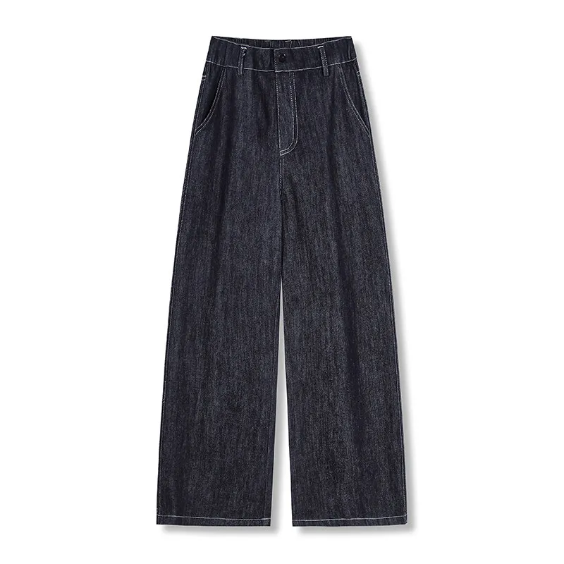 

Spring 2026 High Waist Straight Leg Loose Fit Men's Jeans Retro Sle Casual Cotton Blend Windproof Comfortable Daily Wear