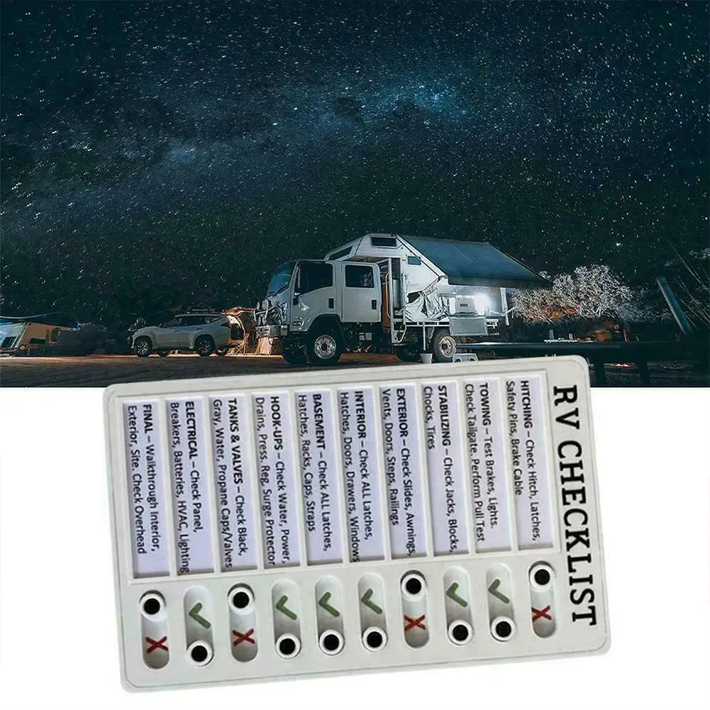 1pc Rv Checklist Memo Portable Plastic Note Board Daily Listing Detachable Reusable Memo Board